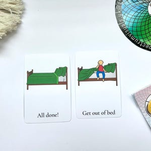 Secuencia de rutina de apoyo visual para hacer la cama (paquete de 5) para autismo, TDAH, necesidades educativas especiales (SEND) Montessori
