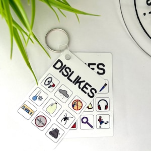 Wat ik wel en niet leuk vind Alles over mij Gepersonaliseerde dubbelzijdige flashcards met informatiekaarten