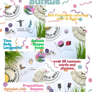 Mega Learning Bundle 260 tarjetas didácticas, recursos SEND, enseñanza en casa, educación temprana, aprendizaje visual,