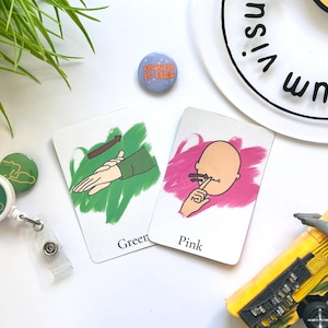 11 stuks BSL-kleuren Britse gebarentaal visuele ondersteuning dove flashcards en magneten
