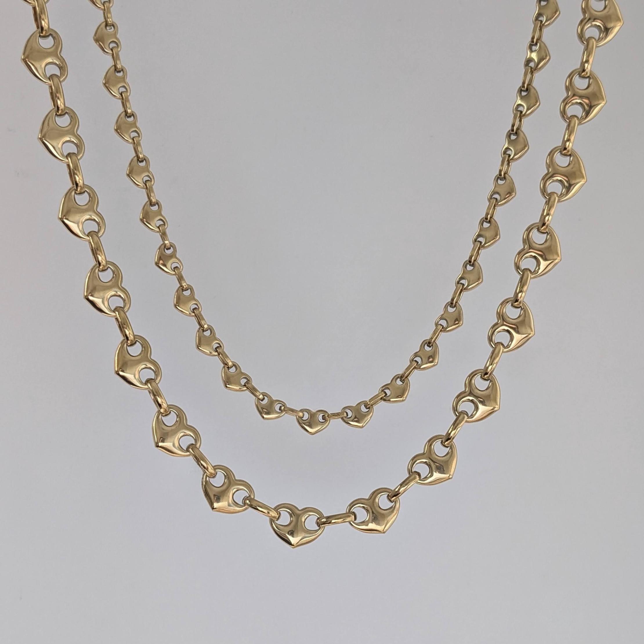 Collier Chaîne En Argent Massif 925 Style Art Nouveau - Maille Grain De Café, Occasion