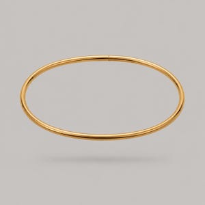 Oval Gold Cuff Anklet: Minimal Bangle Pull to Open Ankle Bracelet
