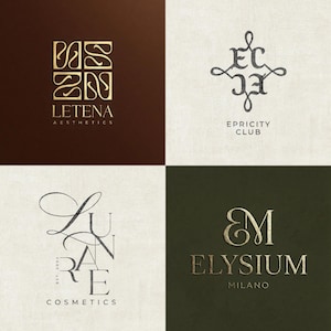 Custom Logo design | Luxury Monogram Logo | Minimalist Wedding Initials | Business Logo | Personalized Logo  Creation Logo  Photography Logo