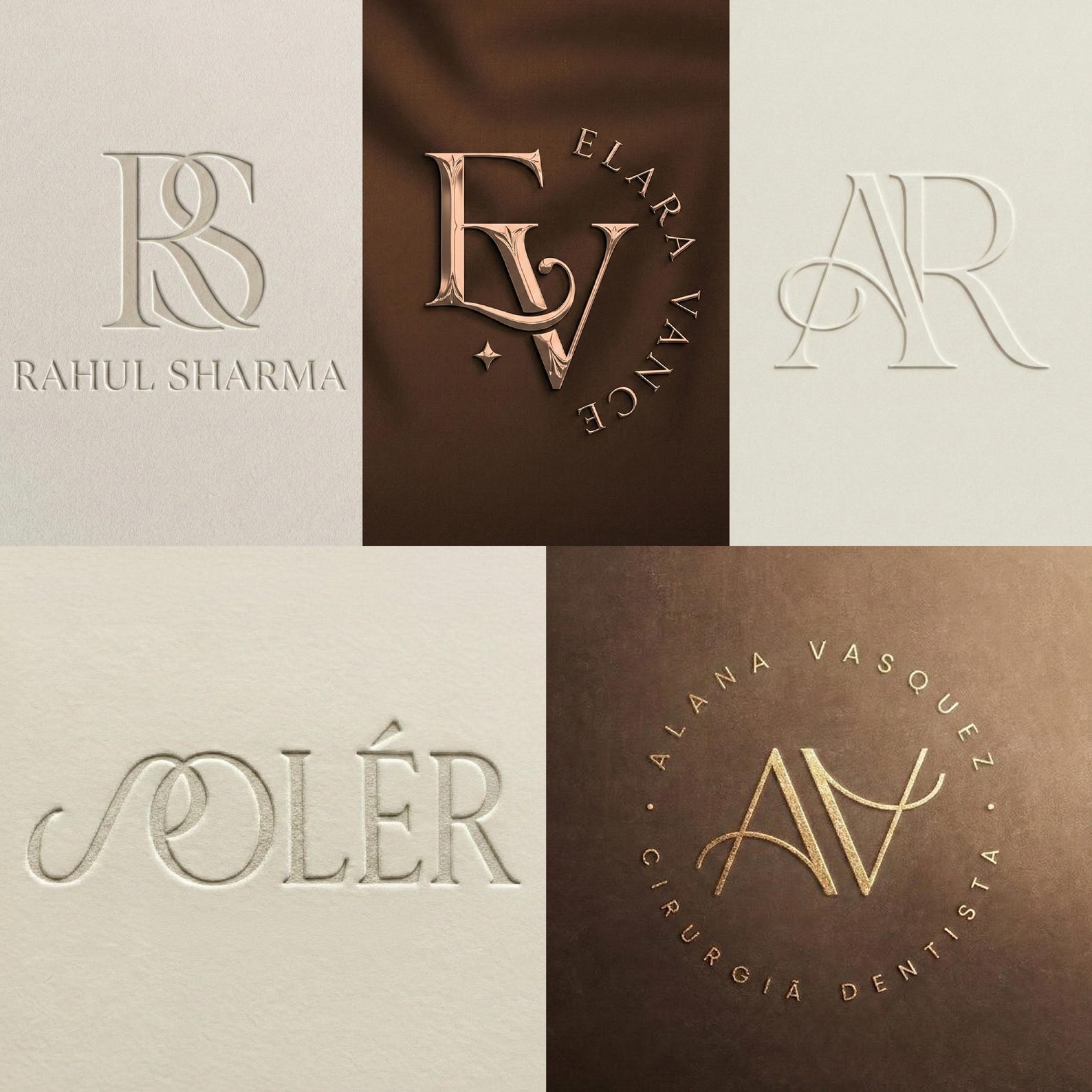 Custom Monogram Logo Design | Luxury Monogram Logo | Minimalist Wedding ...