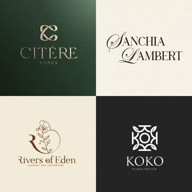 Custom Monogram Logo Design | Luxury Monogram Logo | Minimalist Wedding ...