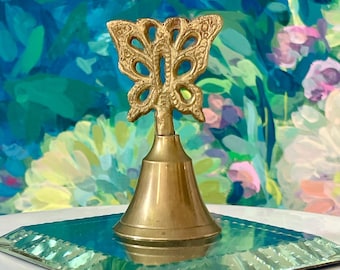 Vintage Butterfly Brass Bell