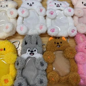Cute Plush Card Holder - Inspired by SKZOO, cute animal ID holder with keychain, a gift for fans and friends