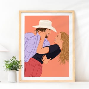 Cartoon Portrait, Couple Illustration, Last Minute Gift For Girlfriend, Personalized Gift for Her, Custom Portrait from Photo, Gift for Him