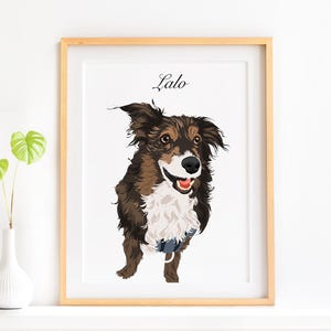 Dibujo de perro a partir de una foto, retrato de mascota personalizado, regalo conmemorativo para mascotas, regalo para dueños de perros, regalo personalizado para amantes de las mascotas, ilustración de gatos