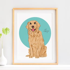 Custom Cartoon Pet Portrait, Dog Drawing from Photo, Personalized Pet Lovers Gift, Dog Mom Gift, Cat Memorial Gift, Pet Owner Gift