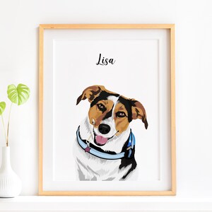 Custom Pet Illustration, Pet Portrait, Dog Drawing, Dog Owner Gift, Personalized Gift for Pet Lovers, Dog Remembrance Gift, Cat Loss Gift