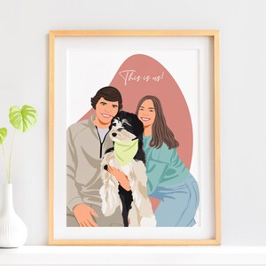 Benutzerdefiniertes Paar Porträt, Gesichtslose Illustration, personalisierte Freund Geschenk, Geburtstagsgeschenk für ihn, Last-Minute Geschenk, Cartoon Portrait