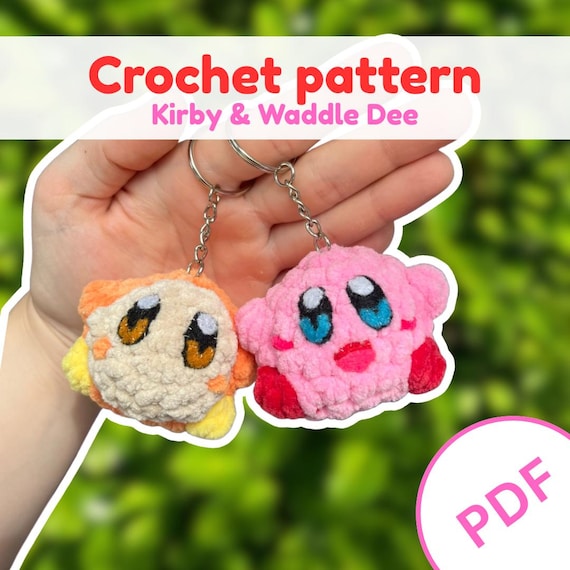 5 Kirby Crochet Patterns 5 Kirby & Waddle Dee Crochet Keychain Pattern Cute