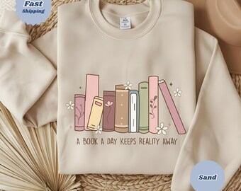 Book Lover Sweatshirt: Cozy Bookworm Crewneck - Literary Gift
