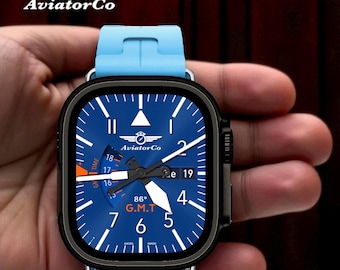 GMT Traveler Apple Watch Face: AviatorCo Clockology Design (Digital Download))