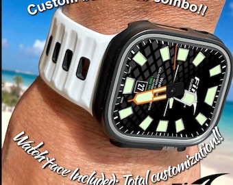 Apple Watch Ultra Band & Hard Case - Free Custom Watch Face Apple Watch complete makeover free Clockology watch face