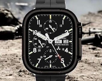 Apple Watch faces Clockology  Premium Apple Watch faces for smartwatch Top-rated watch face designs Fortress Military iWatch
