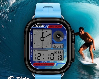 Tide Twin Graph V2 Apple Watch Face - Clockology Digital Watch
