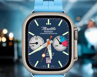 Apple Watch faces Clockology  Premium Apple Watch faces for smartwatch Top-rated watch face designs Throttle Racing Watch
