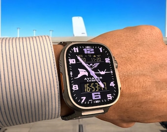 Apple Watch faces Clockology  Premium Apple Watch faces for smartwatch Top-rated watch face designs Aviator Flight Watch