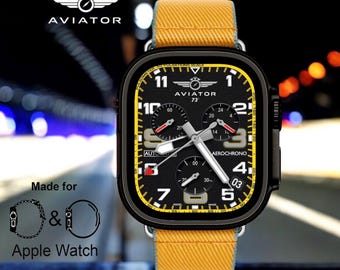 Apple Watch faces Clockology Apple Watch faces for smartwatch Top-rated watch face designs Aviator Aerochrono Pro for Ultra and Series