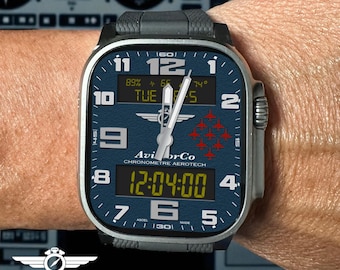 AviatorCo Aerotech Apple Watch Face - Clockology App Required