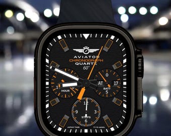 Apple Watch faces Clockology  Premium Apple Watch faces for smartwatch Top-rated watch face designs Aviator Flight Watch Aviator 1974
