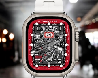 Apple Watch faces Clockology  Premium Apple Watch faces for smartwatch Top-rated watch face designs Throttle Racing Watch