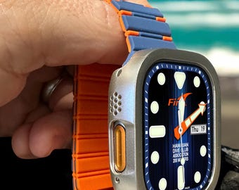Two-Tone Silicone Magnetic Sport Band for Apple Watch Ultra, SE & Series 7–2 – Compatible with 49mm to 42mm Models Free Watch face.