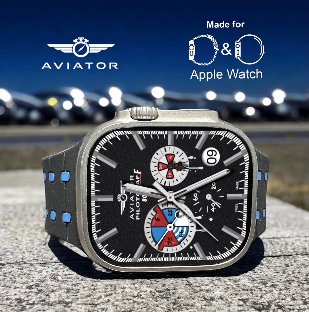 Chronograph Iphone Watch Faces Free Aviator Pilotgraff Apple Watch