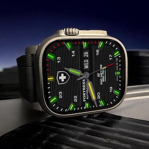 Apple Watch-wijzerplaten Clockology Premium Apple Watch-wijzerplaten voor smartwatch Hoogwaardige wijzerplaatontwerpen Fortress Military Watch