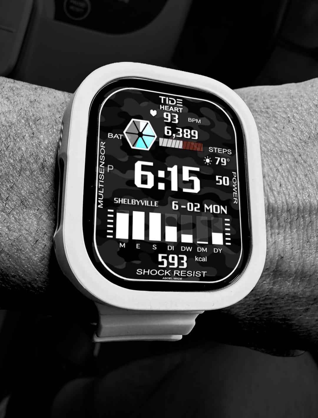 Clockology Apple Watch Face: Tide T Squad Pro Diving Design