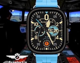 Apple Watch faces for Clockology smartwatch Top-rated watch face designs AviatorCo Airflx V2 Flight Watch iWatch