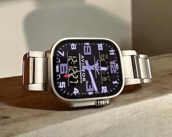 Apple Watch faces Clockology  Premium Apple Watch faces for smartwatch Top-rated watch face designs Aviator Flight Watch