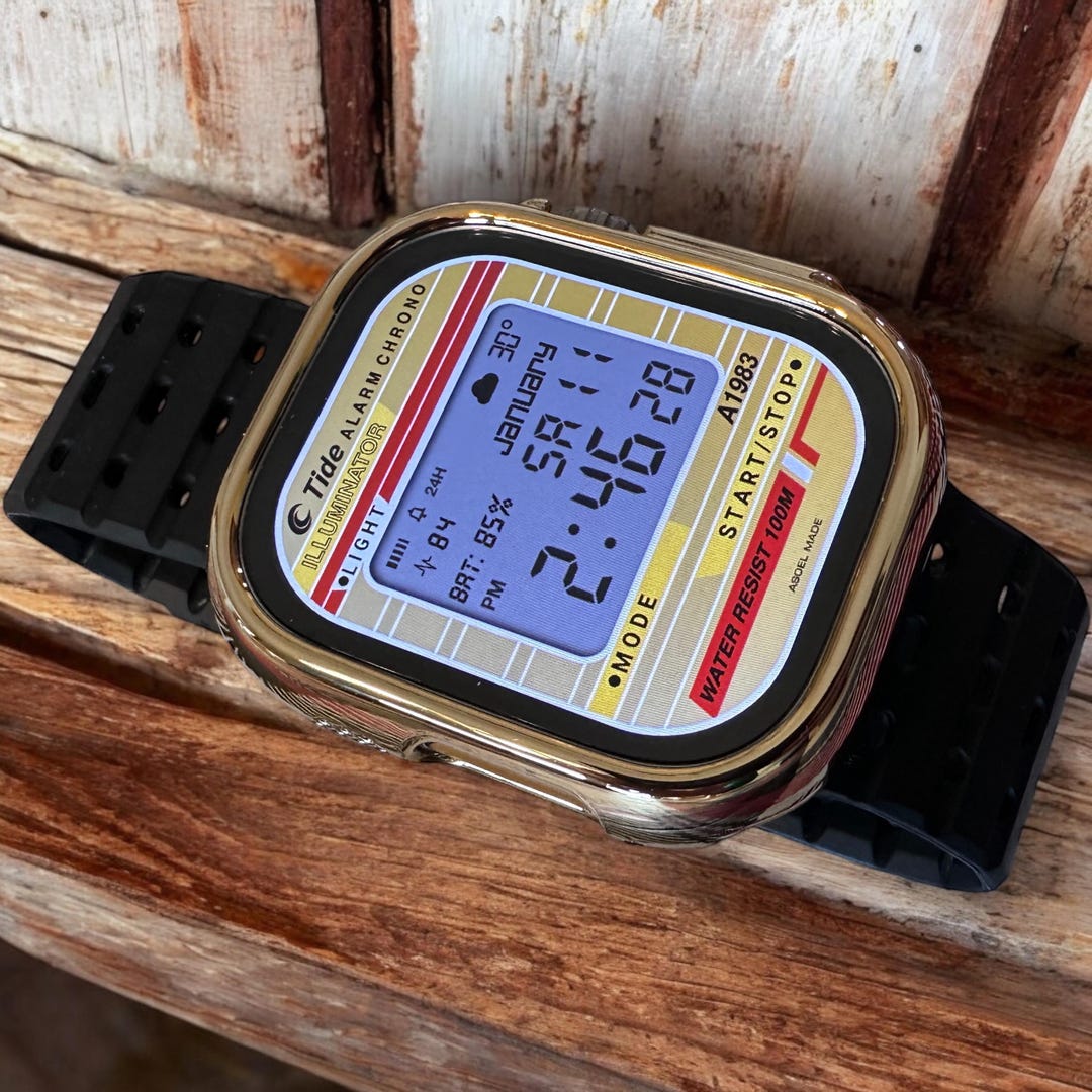 Retro Tide Alarm Chrono Apple Watch Face (clockology App) UK
