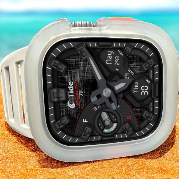Clockology Apple Watch Face: Tide Stealth Diver Design