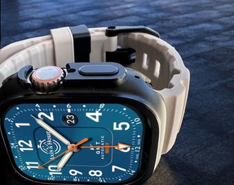 Silicone Sport Band for Apple Watch, Rugged Style, Free Watch Face