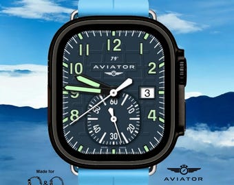 Apple Watch faces Clockology Apple Watch faces for smartwatch Top-rated watch face designs Aviator Aquaflight for Apple Ultra and Series