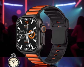 Two tone Silicone Sport Band for Apple Watch: Ultra, SE, Series 2-10 42-49mm