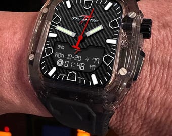 Throttle GT Carbon Fiber Watch Face for Apple Watch | Tonytime70 Exclusive for Apple Watch (Clockology)