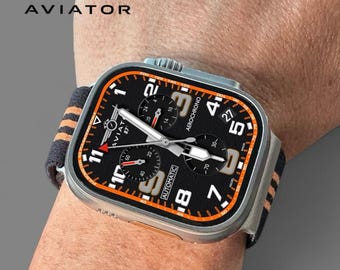 Apple Watch faces Clockology Apple Watch faces for smartwatch Top-rated watch face designs Aviator Aerochrono Pro for Ultra and Series