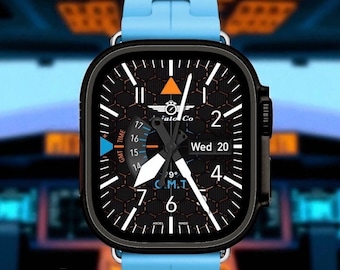 GMT Traveler V2 Apple Watch Face - AviatorCo Clockology Design (Digital Download)