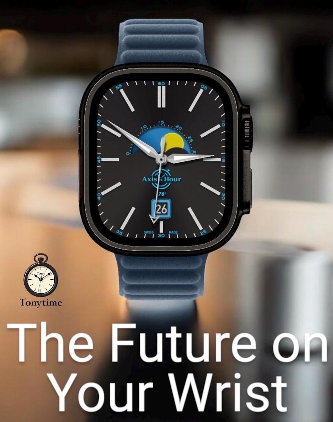 Clockology Apple Watch Faces: Axis Hour Solaris Design (digital