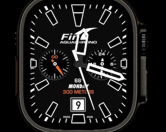 Apple Watch faces Clockology  Premium Apple Watch faces for smartwatch Top-rated watch face designs watch face diver Fin AquaChrono diver