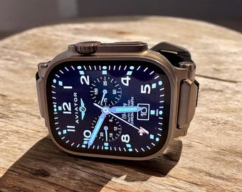 Apple Watch faces Clockology  Premium Apple Watch faces for smartwatch Top-rated watch face designs Aviator Flight Watch