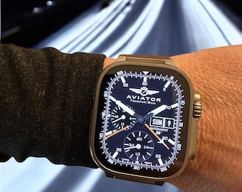 Apple Watch faces Clockology  Premium Apple Watch faces for smartwatch Top-rated watch face designs Aviator Flight Watch