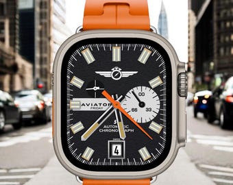 Apple Watch faces Clockology  Premium Apple Watch faces for smartwatch Top-rated watch face designs Aviator Flight Watch