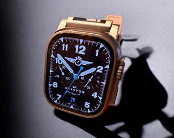Apple Watch faces Clockology  Premium Apple Watch faces for smartwatch Top-rated watch face designs Aviator Flight Watch