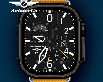 AviatorCo Flight Apple Watch Face Retro Nighthawk Clockology Design