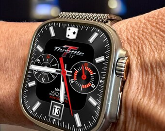 Apple Watch faces Clockology Premium Apple Watch faces for smartwatch Top-rated watch face designs Throttle Racing Automatic